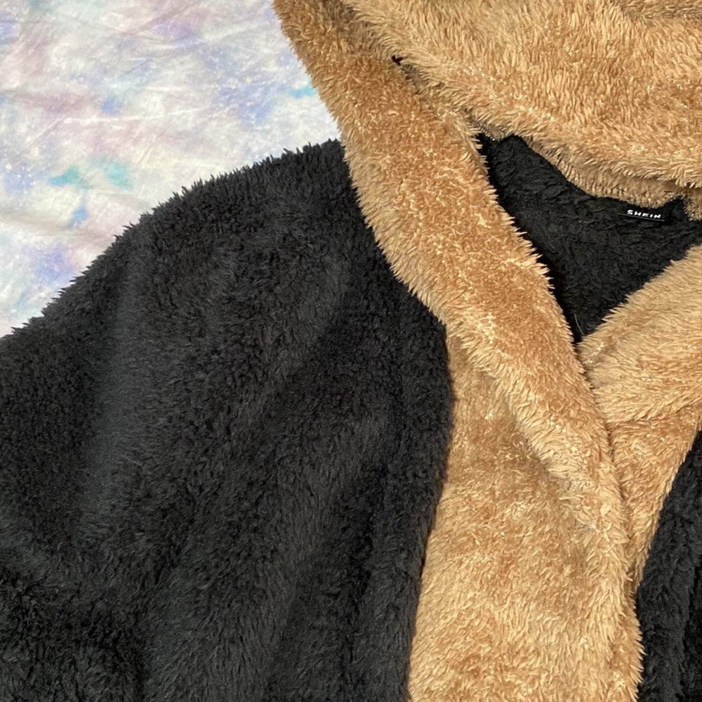 🪽[ Shein ] Fluffy Full Length Teddy Overcoat - Picture 3 of 10